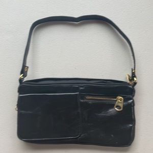Black Patent Crossbody Bag